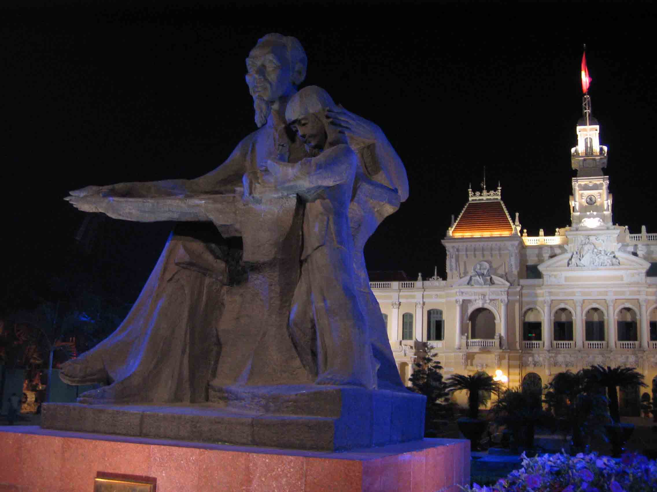 A very communist-looking sculpture in central Saigon.